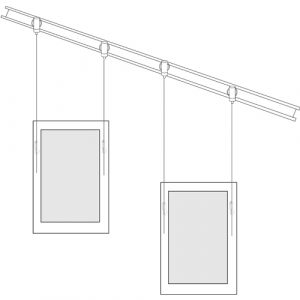 Angled Art Rail Hanging System
